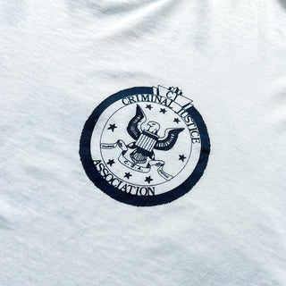90's "made in USA" SCREENSTARS "CRIMINAL JUSTICE" 両面プリント Tシャツ