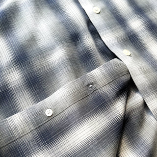 00's Munsingwear オンブレ風 チェック ボタンダウン S/Sシャツ