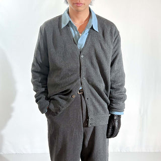 90's PENGUIN SPORT グレー ニット カーディガン