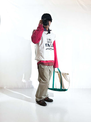 90's～ Calvin Klein Khakis カーキ 2タック チノ パンツ