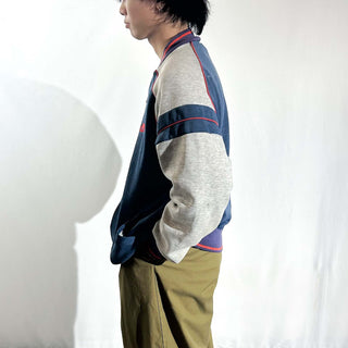 80's NIKE ペンキ ボロ フルジップ ブルゾンタイプ スウェット シャツ