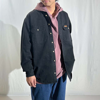 90's～ "made in USA" Carhartt ブラックデニム L/Sシャツ
