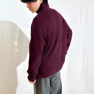 90's～ OLD Ralph Lauren ワインレッド ハーフジップ ニット セーター
