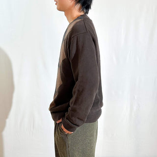 00's HAGGAR ブラウン アーガイルチェック コットン ニット セーター