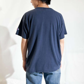 90's "made in USA" champion "MICHIGAN" 短丈 カレッジ プリント Tシャツ