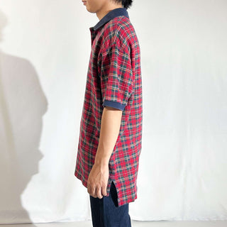 80's～90's OLD RALPH LAUREN タータンチェック S/Sポロシャツ