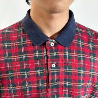 80's～90's OLD RALPH LAUREN タータンチェック S/Sポロシャツ