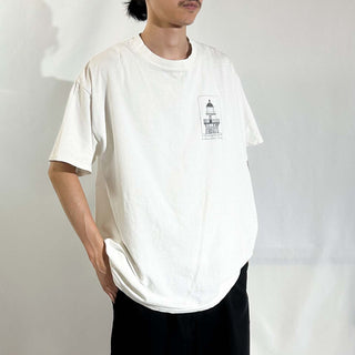 90's "made in USA" JENSEN "ST.SIMONS LIGHTHOUSE-1872" 両面プリント Tシャツ