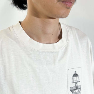 90's "made in USA" JENSEN "ST.SIMONS LIGHTHOUSE-1872" 両面プリント Tシャツ