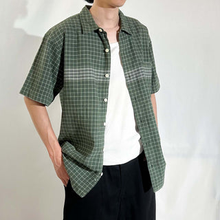 00's FADED GLORY チェック オープンカラー S/Sシャツ