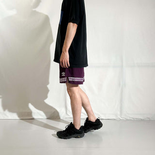 90's "made in USA" UMBRO ワインレッド ドローコード ナイロン ショーツ