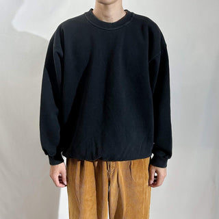 90's～00's ブラック 無地 スウェット シャツ