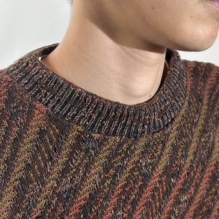 90's "made in USA" GEOFFREY BEENE グラデーション メランジ 総柄 ニット セーター