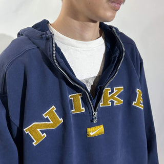 90's NIKE ハーフジップ リバースウィーブタイプ スウェット パーカ