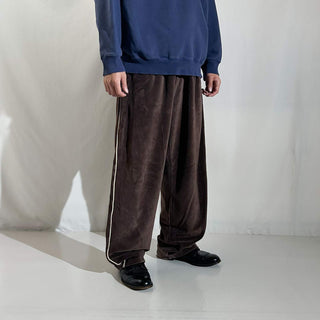 90's～00's ROUNDTREE&YORKE ブラウン ベロア イージー パンツ