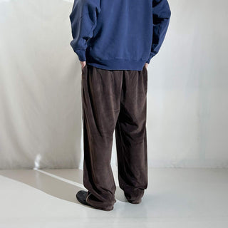 90's～00's ROUNDTREE&YORKE ブラウン ベロア イージー パンツ