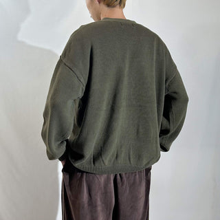 00's NORTHWEST TERRITORY オリーブ コットン ニット カーディガン