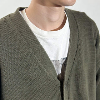 00's NORTHWEST TERRITORY オリーブ コットン ニット カーディガン