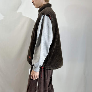 90's WIND RIVER ドローコード コーデュロイ リバーシブル ダウン ベスト