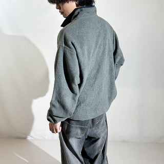Patagonia グレー×ダークネイビー スナップT フリース プルオーバー ジャケット