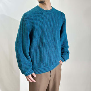 90's St. John's Bay リネン×コットン ドリフタータイプ ニット セーター