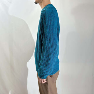 90's St. John's Bay リネン×コットン ドリフタータイプ ニット セーター