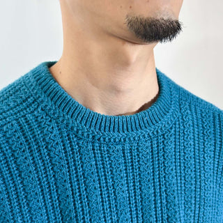 90's St. John's Bay リネン×コットン ドリフタータイプ ニット セーター