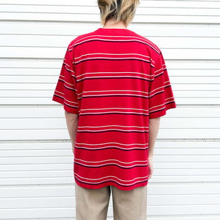 00's Puritan マルチボーダー Tシャツ(レッド)