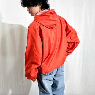 90's～ POLO JEANS COMPANY RALPH LAUREN オレンジ フーデッド マルチポケット ナイロン シェル ジャケット