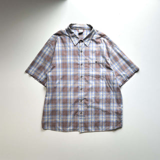 00's NIKE ACG オンブレ風 チェック レギュラーカラー S/Sシャツ