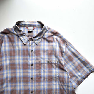 00's NIKE ACG オンブレ風 チェック レギュラーカラー S/Sシャツ
