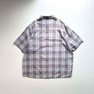 00's NIKE ACG オンブレ風 チェック レギュラーカラー S/Sシャツ