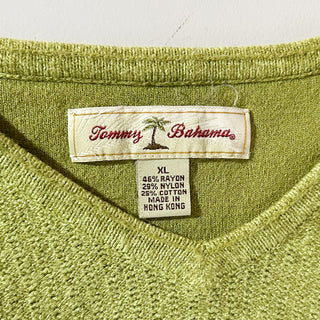 90's～00's TOMMY BAHAMA ピスタチオ Vネック ニット セーター