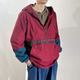 80's～90's "made in USA" L.L.Bean チロリアンテープ パッカブル アノラック ジャケット(メンズMサイズ表記)