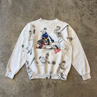 90's～ "MADE IN CANADA" Getaway ベースボール プリント スウェット シャツ