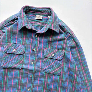 "MADE IN USA" 90's FIVE BROTHER ヘビーネル チェック シャツ