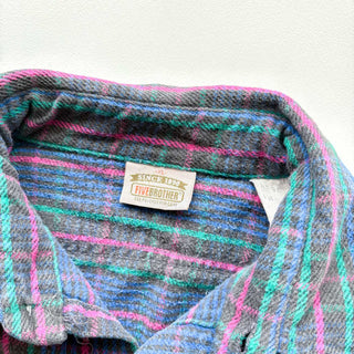 "MADE IN USA" 90's FIVE BROTHER ヘビーネル チェック シャツ