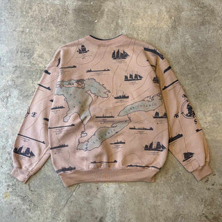 90's～ "made in USA" ART UNLIMITED SPORTSWEAR オールオーバープリント スウェット シャツ