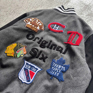 G-Ⅲ NHL "Original 6" チームワッペン メルトンウール スタジャン
