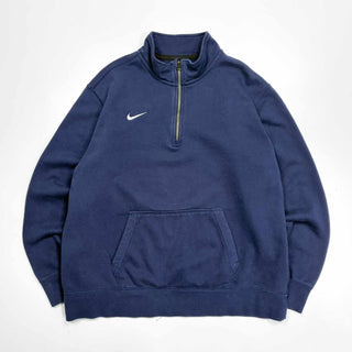 10's NIKE ワンポイントロゴ ハーフジップ スウェット シャツ