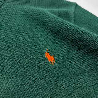 OLD Ralph Lauren "PIMA COTTON" ITALIAN YARN ハーフジップ コットン ニットセーター