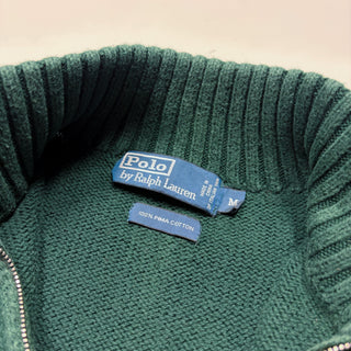 OLD Ralph Lauren "PIMA COTTON" ITALIAN YARN ハーフジップ コットン ニットセーター