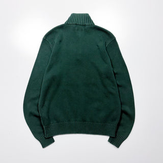OLD Ralph Lauren "PIMA COTTON" ITALIAN YARN ハーフジップ コットン ニットセーター