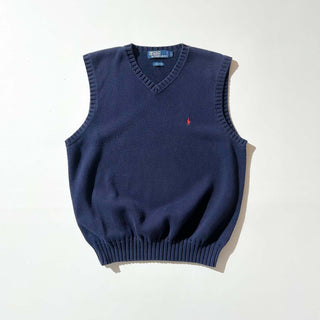 OLD Ralph Lauren Vネック コットンニット ベスト