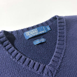 OLD Ralph Lauren Vネック コットンニット ベスト