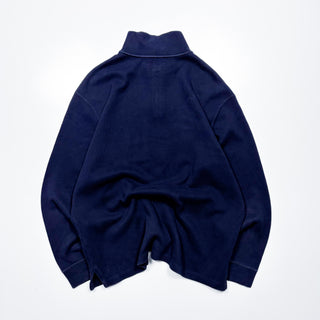 OLD Ralph Lauren ハーフジップ コットン ニットセーター(ネイビー)