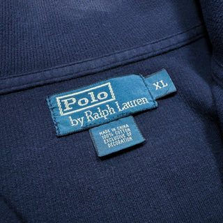 OLD Ralph Lauren ハーフジップ コットン ニットセーター(ネイビー)