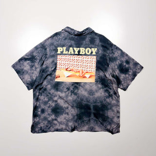 PLAYBOY by pacsun レーヨン タイダイ 開襟 S/Sシャツ