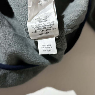 Patagonia グレー×ダークネイビー スナップT フリース プルオーバー ジャケット