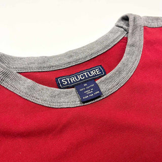 90's～00's STRUCTURE 袖ライン リンガーTシャツ